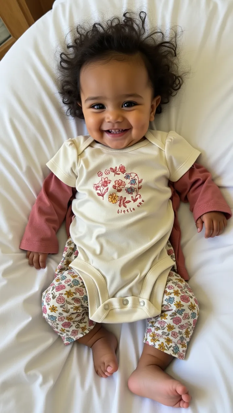 Conjunto Carter's 3 peças bebê menina body, blusa manga longa e calça floral